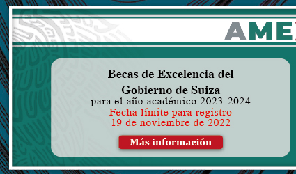 Becas de excelencia, ofrecidas por Suiza, (año académico 2023-2024)